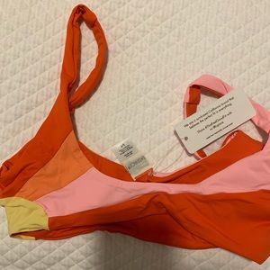 L*Space Lizzie bikini top small swim nwt
